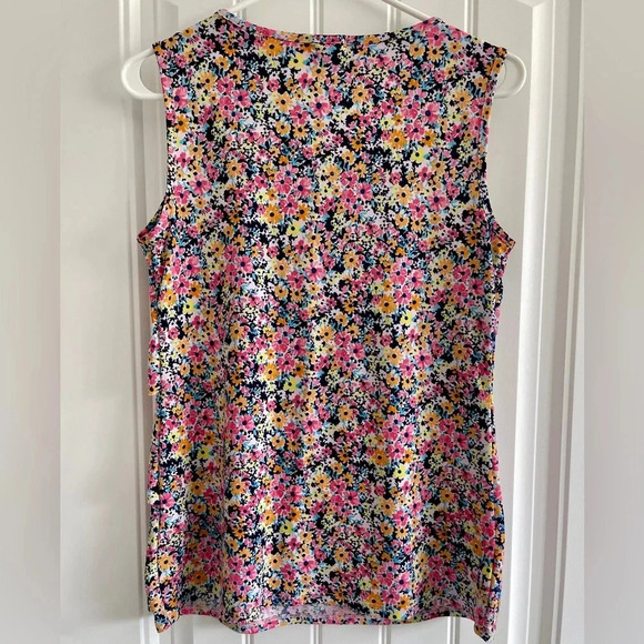Westport Floral Sleeveless Ruffled Blouse - Picture 2 of 6